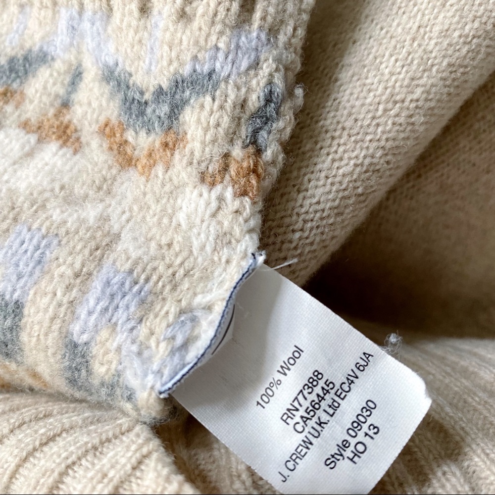 J. Crew Jacquard-Stitch Fair Isle Wool Sweater - Picture 5 of 7